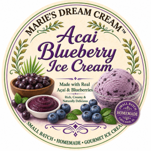Açaí Blueberry Ice Cream